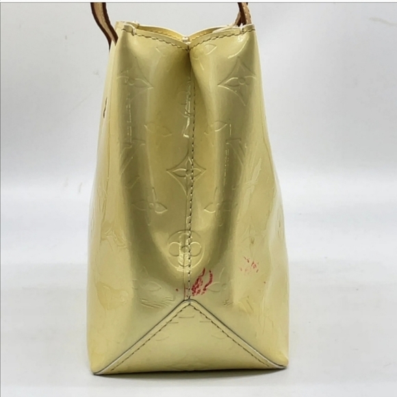Authentic Louis Vuitton Vernis Yellow Reade PM Hand Bag with LV luggage tag - Picture 15 of 15